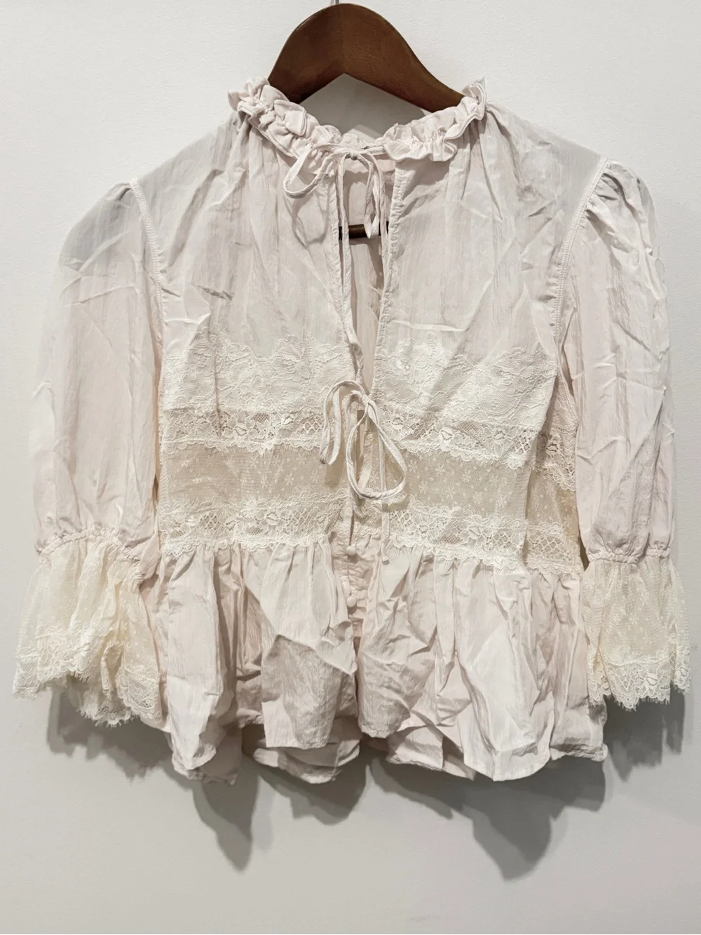 New FREE PEOPLE Intimately FP Forever Young Bed Jacket In White Alyssum Sz XS